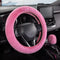 SEG Direct Furry Car Steering Wheel Cover with Fluffy Gear Shift Cover Soft Warm Non-Slip Car Decoration for Women Girls 2 PCS Set, Pink...