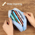 Pencil Holder Case, Gradient Color Silicone Waterproof Pencil Pouch, Portable Silicone Pencil Bag Aesthetic Zipper Pencil Pouch for School Supplie...