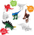 STEM.org Dinosaur Painting Kit for Kids with Dino Trivia-Dinosaur Crafts for Kids Ages 3-5 + w/ 2T-Rex Dinosaur Set - Screen Free, Educational Din...