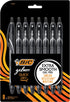 BIC Gelocity Quick Dry Black Gel Pens, Medium Point (0.7mm), 8-Count Pack, Retractable Gel Pens With Comfortable Full Grip...