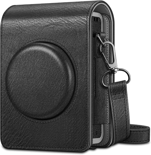Fintie Protective Case for Fujifilm Instax Mini EVO Camera - Premium Vegan Leather Bag Cover with Removable Adjustable Strap, Vintage Black...