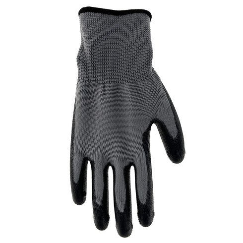 Boss Kid's Polyurethane Coated Work Gloves, Enhanced Grip, High Dexterity, Water Resistant, Comfort, Gray/Black, Youth, (B33021-Y)...