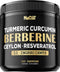 Berberine Supplement 14000mg Turmeric Curcumin 4500mg Trans-Resveratrol 4500mg & More - Support Body Management & Immune System - 120 Capsules...
