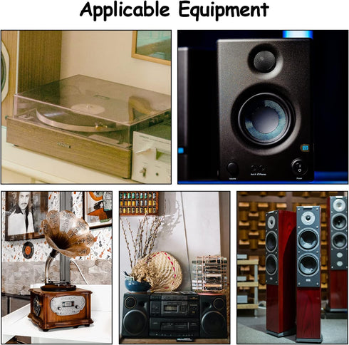 Sutekus Speaker Isolation Feet 40x20mm Audio Speaker Sound Pad with Non-Slip Rubber Rings for Audio,Speakers, Home Theater (Silver)...