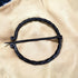 Hand-Forged Medieval design Twisted O shape brooch with clock pin unisex for cloak shawl and scarf...