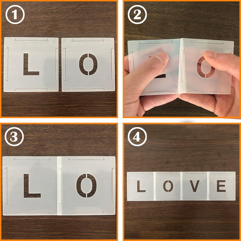 Large Letter Stencils Numbers Craft Stencils 6 Inch, 62 Pcs Reusable Plastic Alphabet Templates for Painting on Wood, Wall, Fabric, Rock, Glass,Ch...