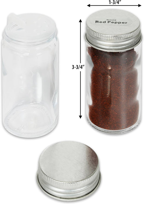 Simple Houseware Spice Jars Bottles w/label (Set of 12)...