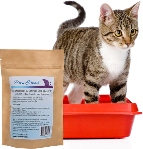 Cat Litter for Urine Collection - Reusable and Non-Absorbent Cat Urine Collection Home Kit Intended to Monitor Cat Health...