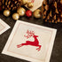 Five Star Napkins Reindeer Christmas Cocktail Napkins - White Linen - 4.5" x 4.5" - Single Use - Party, Events, Holiday (50 x)...