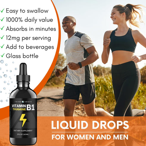 Vitamin B1 Thiamine Mononitrate - Liquid Drops Supplement (2 oz)...