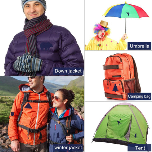 8 Sheets Down Repair Patch Fabric Patches Self-Adhesive Washable Repair Patch Kit for Clothes Bags, 4 x 8 Inches (Blue)...