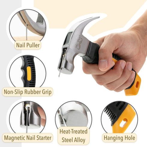 Mr. Pen- Nail Assortment Kit and 8oz Small Hammer, 600 Pcs Small Nails, Nails for Hanging Pictures, Nails for Wall, Picture Hanging Nails, Hammer ...