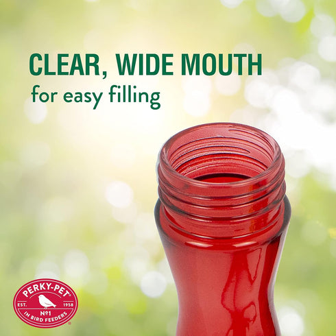 Perky-Pet 203CPBR Pinchwaist Hummingbird Feeder, Red Glass...