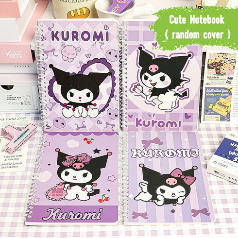 Cute School Supplies Set - Gel Pens, Journal Notebook, 50 Stickers, Pencil Cse, Kawaii Stationery Set, Back to School Gift, Purple...