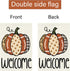 Louise Maelys Welcome Fall Garden Flag 12x18 Double Sided, Small Burlap Autumn Pumpkin Football Garden Flag Fall Thanksgiving Outside Outdoor Hous...