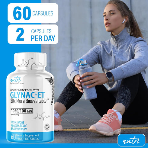 GlyNAC-ET NAC Supplement N-Acetyl Cysteine Ethyl Ester - 20x More Bioavailable Than GlyNAC - Glycine & N-acetylcysteine Ethyl Ester Anti Aging Sup...
