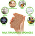 Natural Kitchen Sponges, 12 Pack Non-Scratch Scrubber, Biodegradable Compostable Sisal Cellulose Dish Scrub Sponges, Household Cleaning Sponges fo...