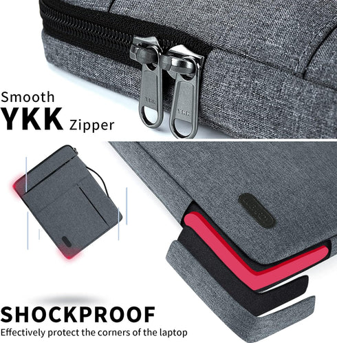 Laptop Sleeve Case 13.3-14 Inch Waterproof Durable 360 Protective Carrying Case Handle Bag Compatible with MacBook Air/Pro HP ThinkPad Notebook La...