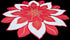 Embroidered Holiday Christmas Red White and Gold Star Poinsettia Doily Placemat Small Table Topper Doily (24 Inch Round)...