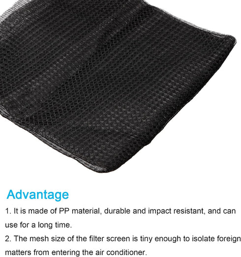 PATIKIL 47.2" x 23.6" Air Conditioner Air Filter Material, Plastic Dustproof Filtering Mesh Screen Replacement for Air Conditioning, Black...