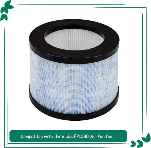 DH-JH01 True HEPA Replacement Filter, Compatible with AROEVE and Kloudi Air Purifier DH-JH01, Intelabe EPI080/EP1080, and Elechomes EPI081/EP1081 ...