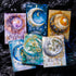 30 Sheets Holographic Fantasy Star Moon Scrapbook Paper - Self Adhesive Shiny Mysterious Starry Night Scrapbook Washi Stickers for Junk Journal Su...
