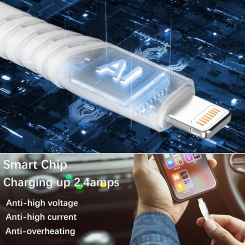 Durcord 2Pack 10ft Lightning Cable Cord, Apple MFi Certified, Fast Charger, Compatible with iPhone 13/12/11 Pro Max Xs X XR 8 7 iPad iPod More...