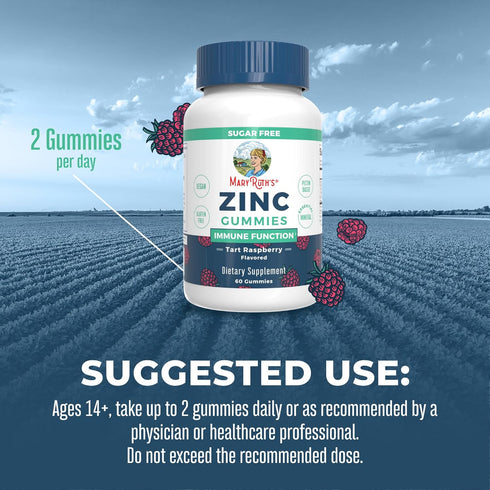 Zinc Gummies by MaryRuth's | Zinc Supplements | Immune Support Supplement | Essential Mineral | Pectin Based | Overall Health & Wellness | Ages 14...