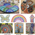 Mosaic Tiles for Crafts Bulk,200g Mixed Colors Mosaic Glass Pieces,Strips Shapes Glass Tiles for DIY Crafts Art,Mosaic Supplies and Mosaic Project...