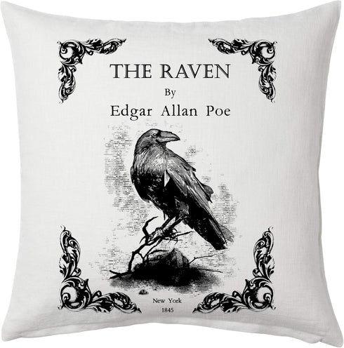 Universal Zone The Raven by Edgar Allan Poe Pillow Cover, Book Pillow Cover....