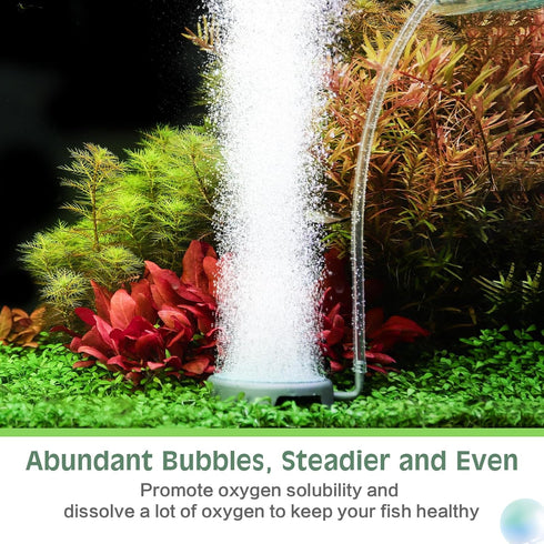 hygger Aquarium Air Stone Quiet Ultra High Dissolved Oxygen Diffuser Air Stones for Aquariums Nano Fish Tank Bubble Stone Kit Stainless Steel Air ...