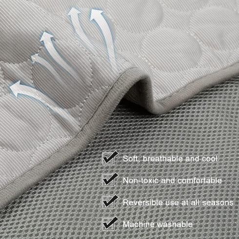 Pet Cooling Mat for Dog Puppy Cat Washable Cooling Pad, Reusable Ice Silk Dog Self Cooling Mat, Pet Sleeping Pad Blanket for Pet Beds Kennels Couc...
