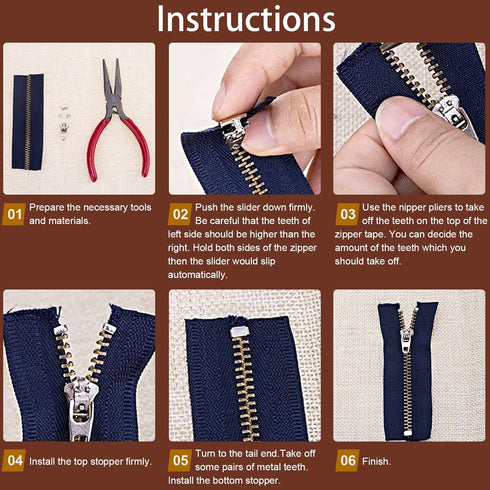 36 Pack Zipper Replacement Zipper Repair Kit, Silver...