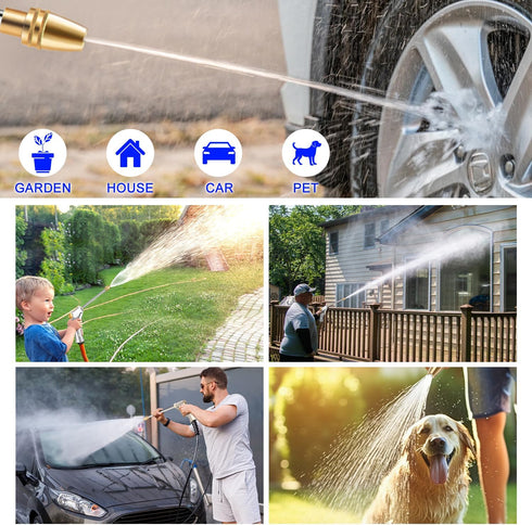 Garden Hose Nozzle, High Pressure Water Hose Nozzle Sprayer Head,fits 3/4” Garden Hose Thread,for Lawn & Garden,Washing Cars,Watering Garden,Clean...