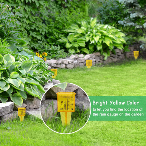 10PCS Rain Gauges, 1.5" Sprinkler Gauge for Lawn Water Gauge with Wide Mouth Sprinkler Rain Gauge, Transparent Outdoor Water Measuring Tool for Ac...