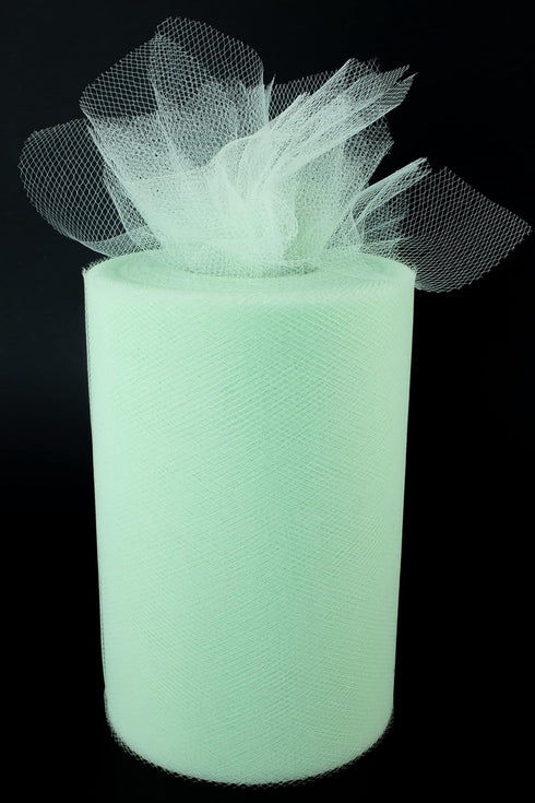 Tulle Fabric Roll | 6” by 100 Yards | Polyester Spool for Crafts Decorations Tutu Weddings Costumes Skirts Parties and More – by Craft Forge (Mint...