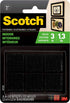 Scotch Multi-Purpose Hook and Loop Fasteners, For Indoor Use, Black,78 in,24-Pair,48-Squares...