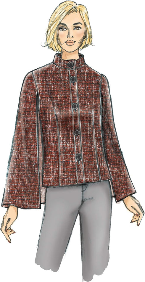 Butterick Patterns Women's Slit Sleeve Coat Sewing Patterns, 14-16-18-20-22...