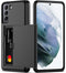 Nvollnoe for Samsung S21 Case with Card Holder 5G 6.2 inch Dual Layer Heavy Duty Protective Galaxy S21 Case Hidden Card Slot Slim Wallet Case for ...