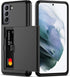 Nvollnoe for Samsung S21 Case with Card Holder 5G 6.2 inch Dual Layer Heavy Duty Protective Galaxy S21 Case Hidden Card Slot Slim Wallet Case for ...