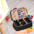 Teamoy Acrylic Paint Organizer Holds 24 Bottles of 2 fl.oz Acrylic Paint, Paint Brush Storage Bag for Art Brush and Craft Supply, Black...