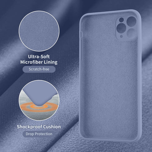 Cordking Designed for iPhone 11 Pro Case, Silicone Ultra Slim Shockproof Phone Case with Soft Anti-Scratch Microfiber Lining, [Enhanced Camera Pro...