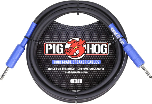 Pig Hog PHSC10 High Performance 14 Gauge 9.2mm 1/4" Speaker Cable, 10 Feet...