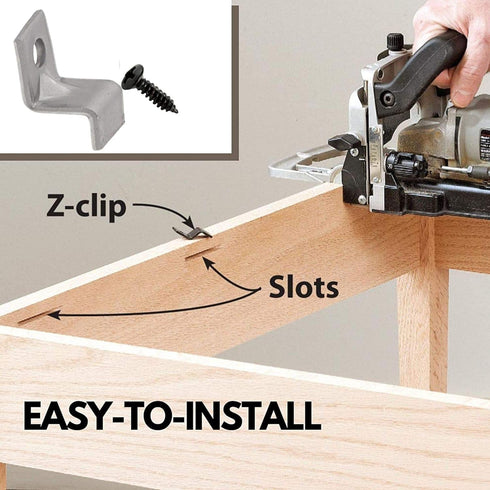 Performore 40 Pack Z Table Top Fasteners with Screws, Heavy Duty Z Table Top Fasteners Solid Steel with Black Screws...