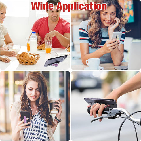 Cobee Phone Loop Finger Holders, 5 Pcs Phone Strap Grip Holder Telescopic Cell Phone Stands Universal Silicone Colorful Phone Grip Stand Compatibl...