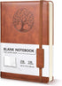 Blank Journal Notebook for Women Men, A5 Unlined Journal for Writing Sketchbook, Hardcover Leather Unruled Jouranl Notebook for Work with 256Pages...