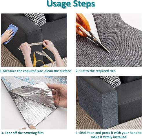 Cat Scratch Furniture Protector?78.7"x15.8"Cat Scratching Mat,Trimmable Self-Adhesive Cat Couch Protector,cat Wall Scratcher,Pad Replacement for C...