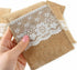FQTANJU 50 PCS 4"x8" Burlap Lace Utensil Cutlery Holders Pouch Silverware Holder Knifes Forks Bags Burlap Napkin Bag for Rustic Wedding Party Deco...