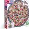 eeBoo: Piece and Love Women March! 500 Piece Round Circle Jigsaw Puzzle, Puzzle for Adults and Families, Glossy, Sturdy Pieces and Minimal Puzzle ...