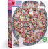 eeBoo: Piece and Love Women March! 500 Piece Round Circle Jigsaw Puzzle, Puzzle for Adults and Families, Glossy, Sturdy Pieces and Minimal Puzzle ...